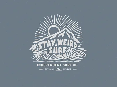 Stay Weird Surf beach branding cornwall design graphic design illustration logo mountain nature outdoors stay weird surf surf surfing the great mewstone wave