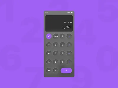 Daily UI :: 004 - calculator 004 100 100 day design challenge dailyui dailyui::day004 dailyui:day004 day004 ui ui design uidesign