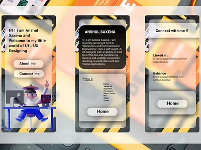 Mini Portfolio app branding design figma graphic design illustration logo portfolio ui