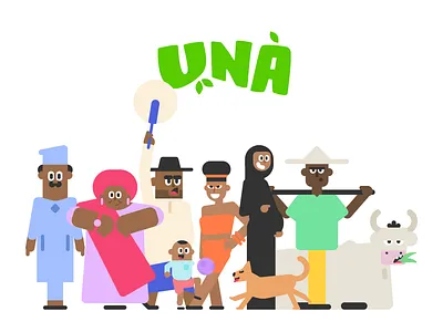 UNA branding design dribbble duolingo illustration illustrator nigeria tribe ui ux vector