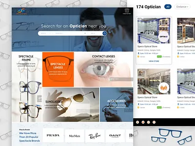 Eyewear Landing Page design clean clean ui creative daily ui design ecommerce eyewear landing page logo marketplace shopping ui uidesign uiux user experience user interface ux web design web page web site design