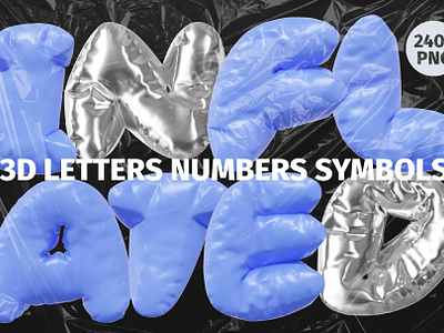 3D Inflated Type - Letters, Numbers