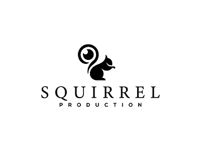 Squirrel Production logo branding design fiverr graphic design line art logo logo minimal logo minimalis minimalist minimalist logo modern logo squirrel logo