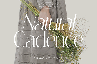 Natural Cadence invitation typeface