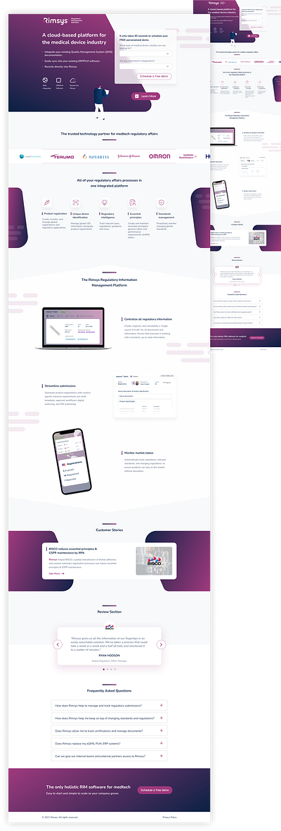 Rimsys LP design creativity design dribbble figma illustration landing page logo ui ui design user interface