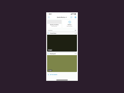 Day 21 - Home Monitoring Dashboard app app design branding camera dailyui dailyuichallenge dashboard design graphic design history home monitor nearby product design security technology ui user interface ux webcam
