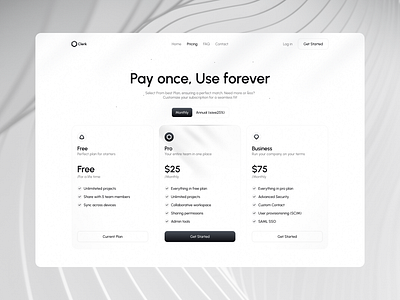 Pricing Page app best branding clean dark design illustration landing light logo minimal mobile pricing top ui ux web