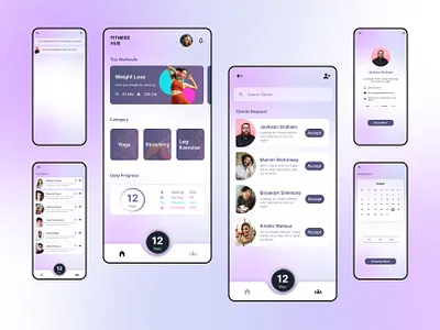Case Study on Gym Trainer Application design graphic design ui ux uxcasestudy