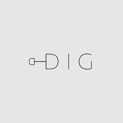 Dig Logo Concept brand identity branding design illustrator logo logo design minimalist typography vector