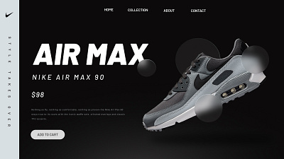 Landing Page for Nike Air Max