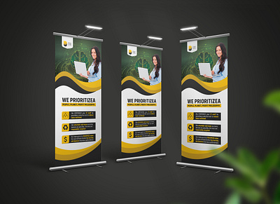 Corporate Business Roll Up Banners banner banner design creativity design illustration roll up roll up banner