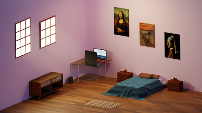 Leonardo da Vinci house 🏠💜 3d ai blender branding davinchi design girl graphic design home house illustration logo paint render theme vector