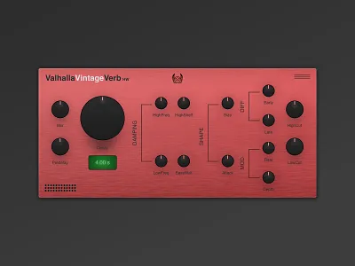 DSPValhallaVintageVerb Interface Design music plugin product design reverb sketch skeumorphism ui ux vst