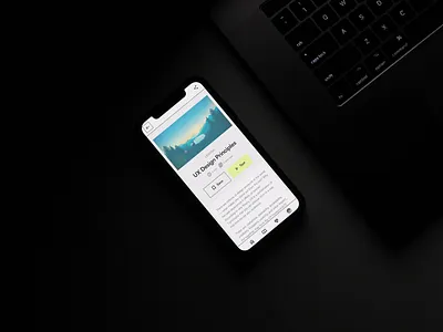 LearnUX - Lesson Detail app clean design ui ux