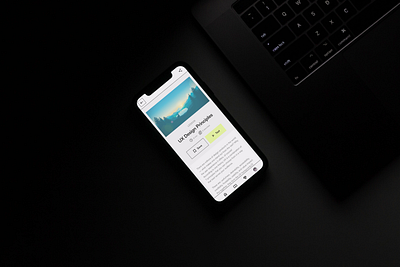 LearnUX - Lesson Detail app clean design ui ux