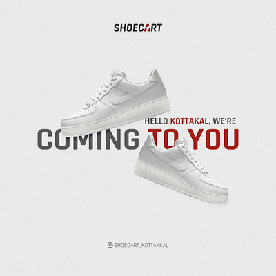 Shoe Cart - Coming Soon Poster comingsoon design graphic design poster shoe