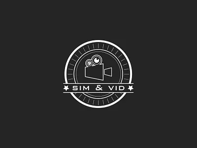 'Sim & Vid' vintage logo design branding classic logo creative design creativelogo graphic design logo logo designer logodesign logos photographer photographer logo videographer vintage vintage logo