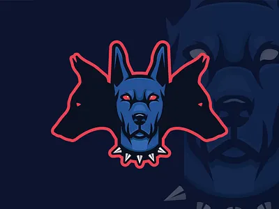 Cerberus Logo animal brand branding cerberus character design design doberman dog esports football gaming illustration logo mark mascot sports vector xolo