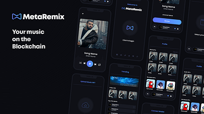 NFT Music App app blockchain branding flat logo metaverse mobile app music nft soundcloud spotify ui ux