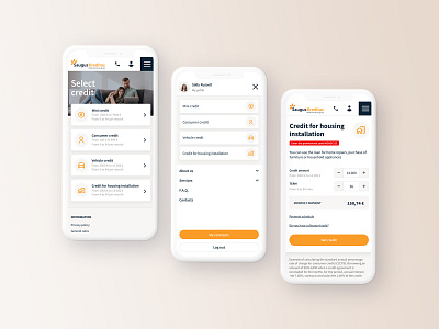 Saugus Kreditas - Consumer credit platform app bank banking credit design finance fintech minimal mobile modern responsive selection trendy ui