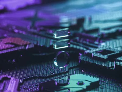 3D Glassy Logo 3d 3d art 3d logo 3d modeling 3d render blender glassy logo logo motherboard octane render scifi tech