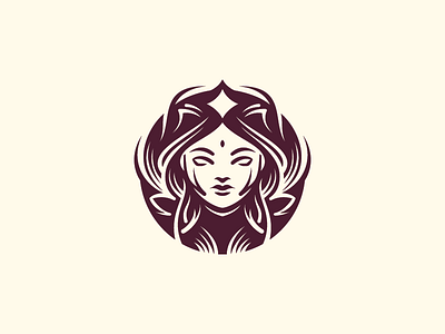 Queen Women beauty body branding fashion hair logo logotype mark queen relax salon spa women yoga