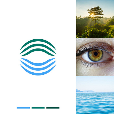 Eye, Earth, Ocean and Nature Inspire Logo branding design graphic design letter logo mark monogram simple simple logo