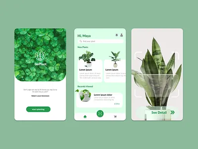 UI/UX Design GoPlant figma graphic design ui ux
