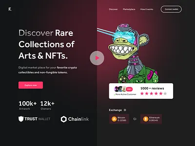 NFT Landing Page Design design figma