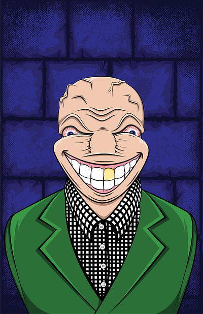 Indrid Cold aka The Grinning Man Illustration adobe illustrator character character design comic art comic book art design fantasy art graphic arts graphic design graphics illustration illustrator indrid cold low brow low brow art ufos vector vector art