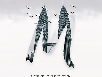 MALAYSIA creative design graphic design illustration letters logo manipulation post social media ui