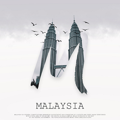 MALAYSIA creative design graphic design illustration letters logo manipulation post social media ui