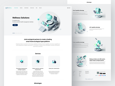 Hardware Ecology webpage 3d design ui web