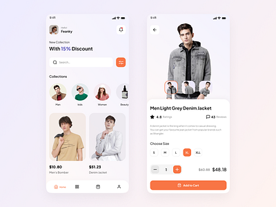 Fashion E-commerce App brandign design e commerce app e commerce design ecommerce ecommerce app fashion mobile mobile app mobile app design mobile design mobile ui online store onlineshop project shop shopping shopping app ui ux