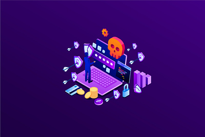 Hacking Activity design graphic design graphics hacker hacking hacking activity illustration isometric minimalism vector