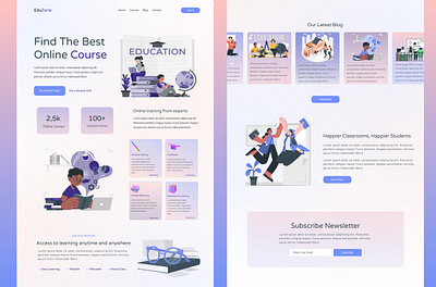 Eduzone UI design for Education graphic design ui ux web design