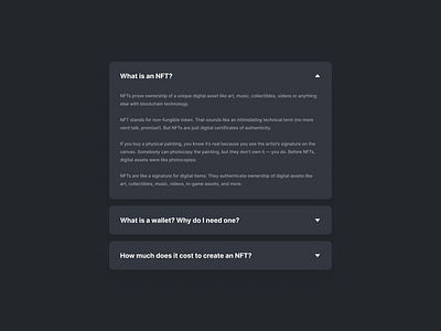 Crypton - FAQ - Accordion Component clean design ui ux web