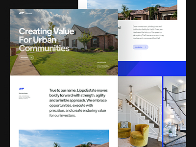 Lippo Estate - Real Estate Landing Page & Responsive big clean estate hotel landing landingpage layout light lightmode realestate room slab slabdsgn strong ui uiux uiuxdesign unique ux website