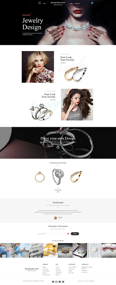 jewellery ecommerce website website jewelry