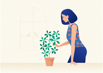 Plant... digital illustration minimalistic vector