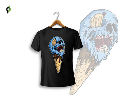 Ice cream monster tshirt 3d branding clothing design graphic design icon illustration logo tee tshirt ui ux vector