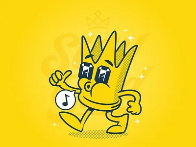 Stay Gold Crown Character character crown gold graphic design jewels stay gold