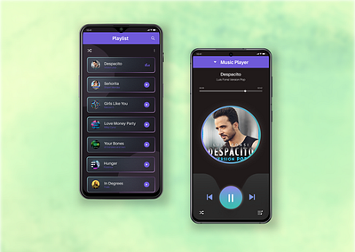 Daily UI #09:: Music Player Design branding daily ui 09 daily ui challenge dribble designs graphic design logo mobile ui design music player design music player ui music ui ui ui challenge ui page design ui ux design ui ux design music player