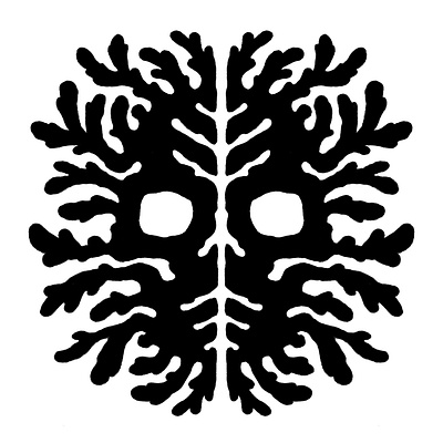 Compost black and white. skull