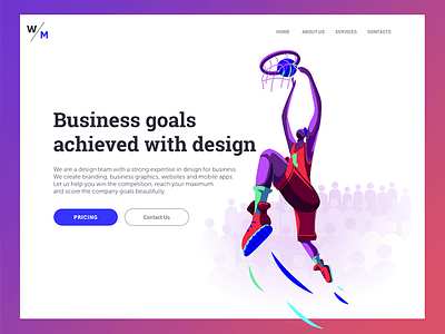 Design Agency Landing Page graphic design