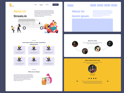 About us Page Design branding design graphic design typography ui wireframe