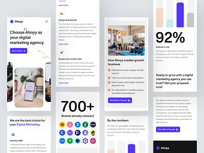 Ahoyy - Digital Marketing Agency Responsive Landing Page agency company creative agency design digital agency landing page mobile portfolio responsive studio ui ui design ux web design website