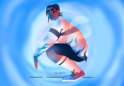 Play of light 2d art character character design design dribble flat design flat illustration graphic design illo illustration inspiration light men procreate sportwear texture