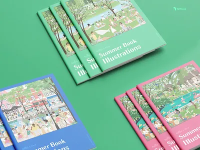Summer Book Illustrations adobeillustrator ai character design design flatvector graphic design illustration magazinecover picnicscene poolscene printdesign urbanscene vectorprint
