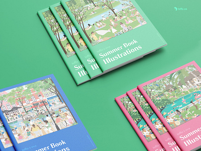 Summer Book Illustrations adobeillustrator ai character design design flatvector graphic design illustration magazinecover picnicscene poolscene printdesign urbanscene vectorprint